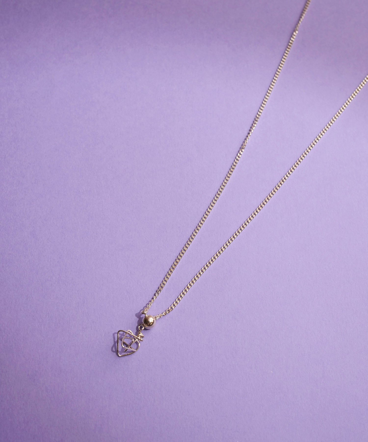 SV925ラクガキモチーフ付きシンプルキヘイチェーンロングネックレス