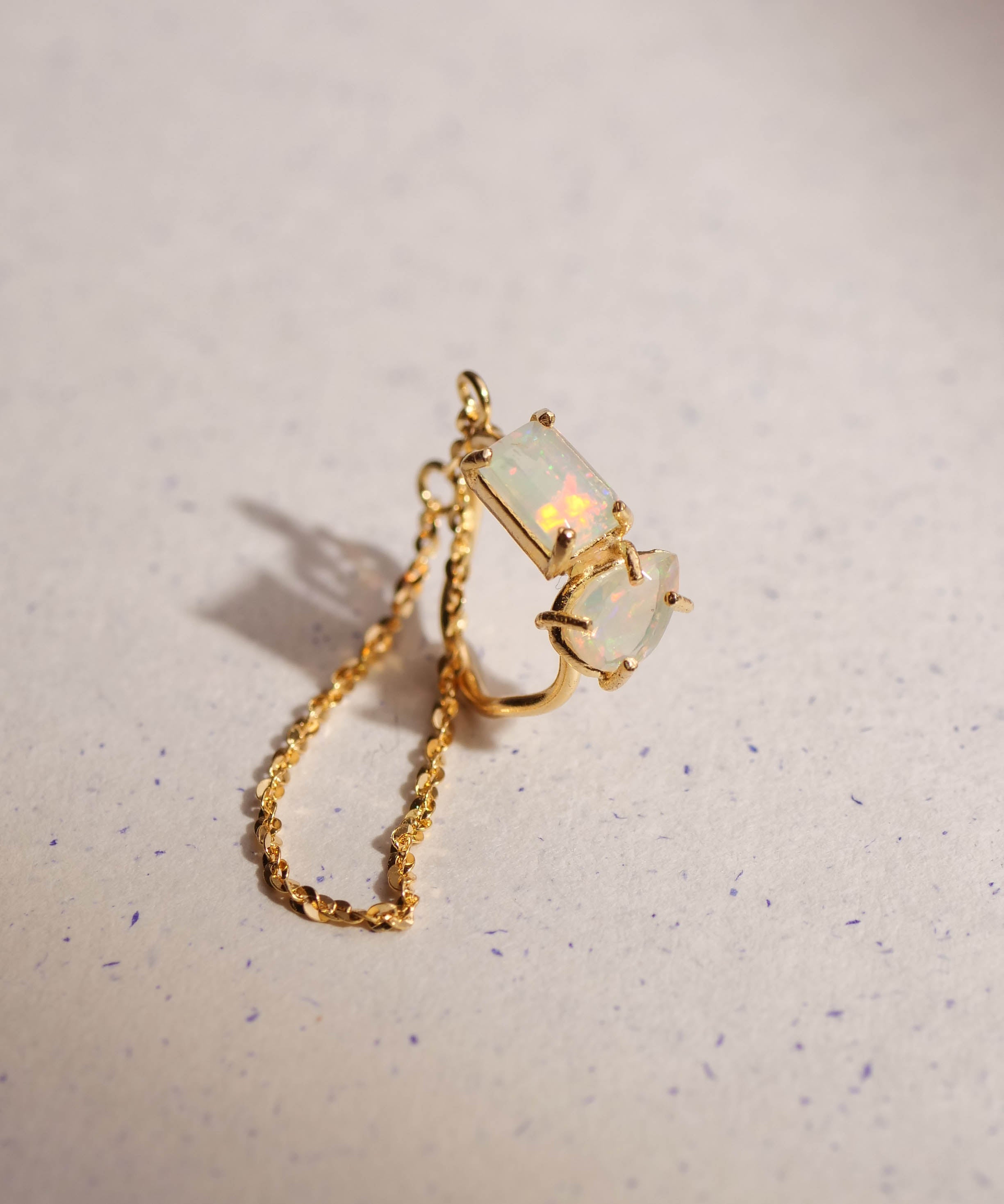 SV925mini Origa 铣削双面耳环 银色