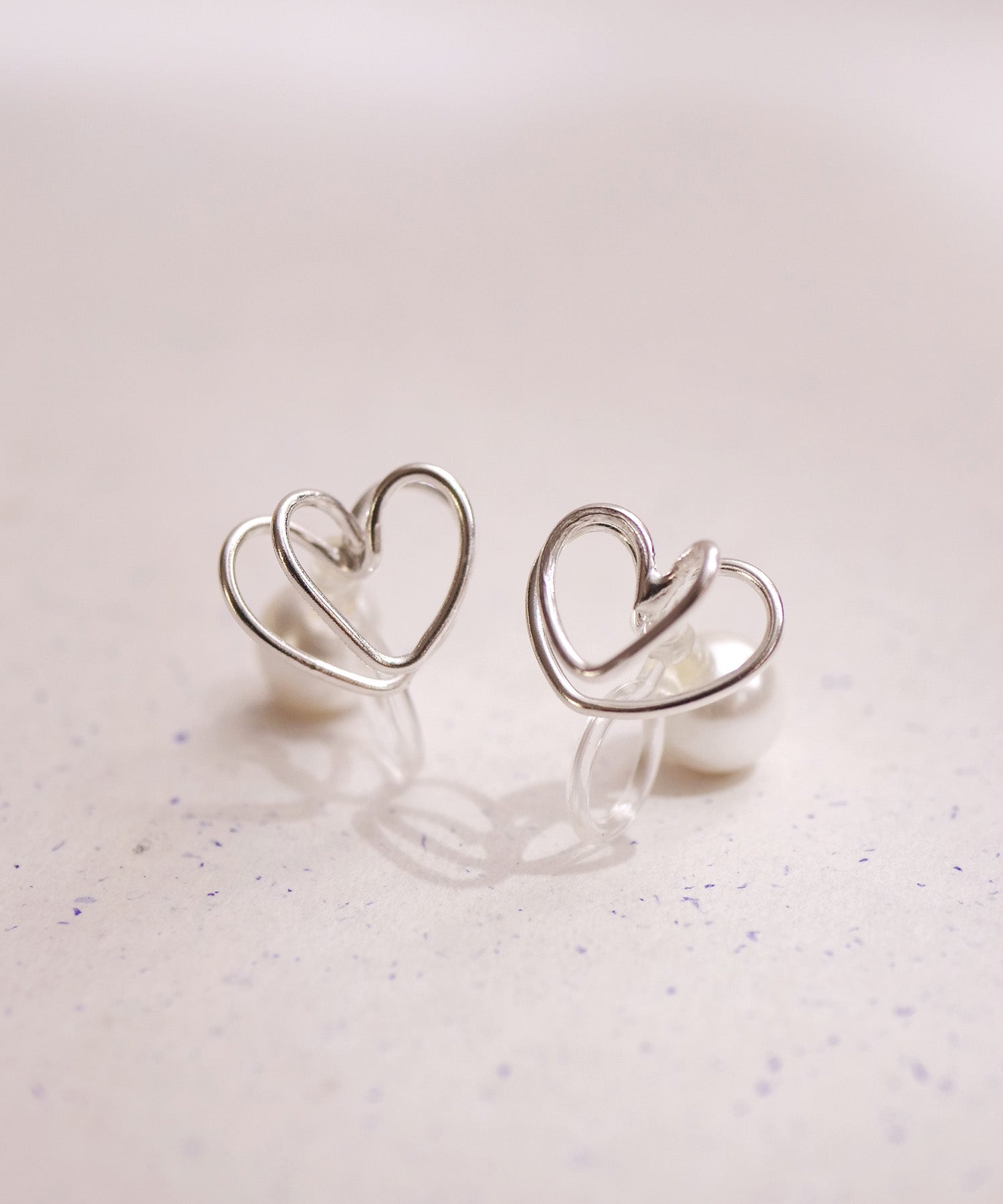 【限定商品】SV925ラクガキダブルハートイヤリング　シルバー