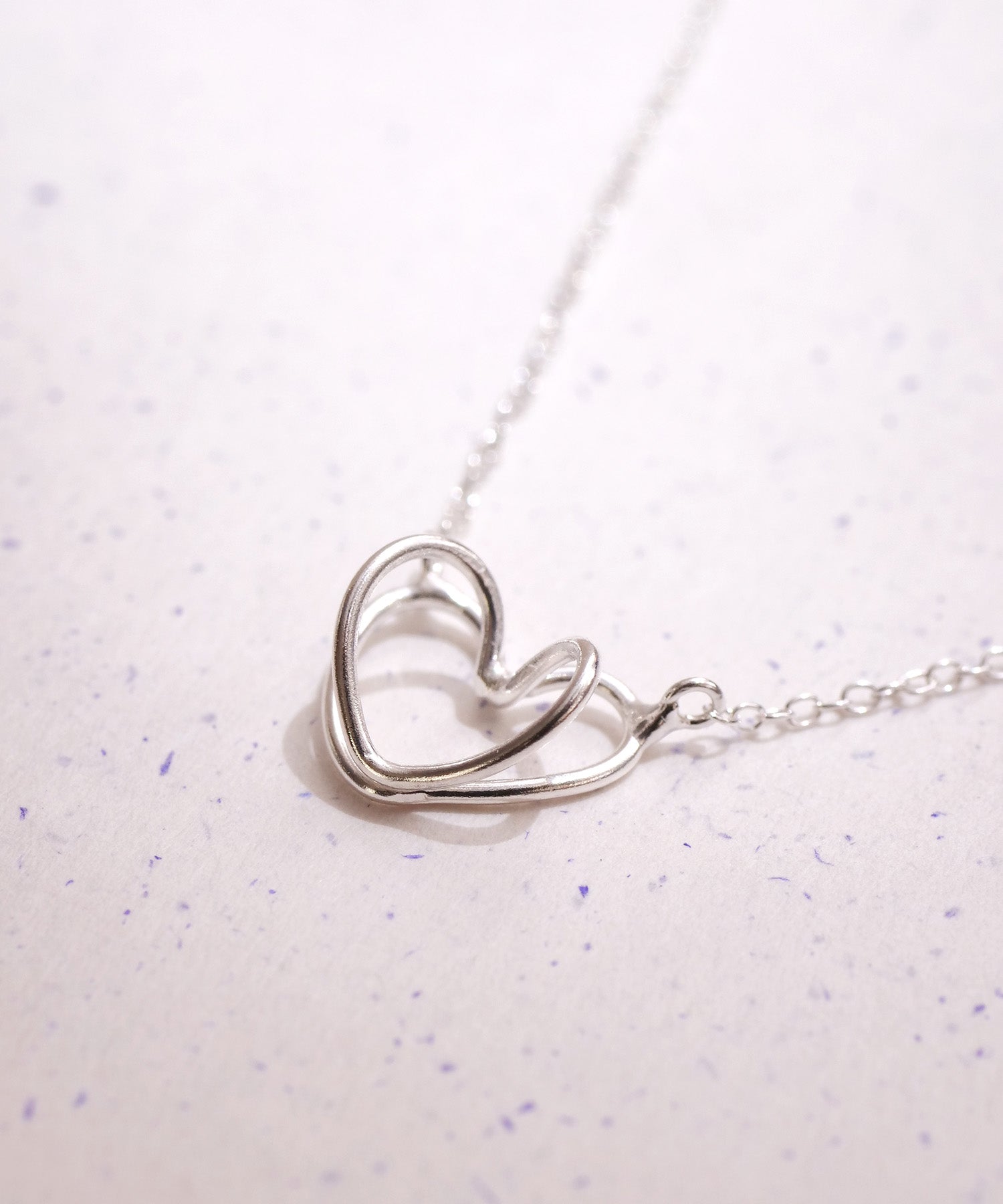 【限定商品】SV925ラクガキダブルハートネックレス　シルバー