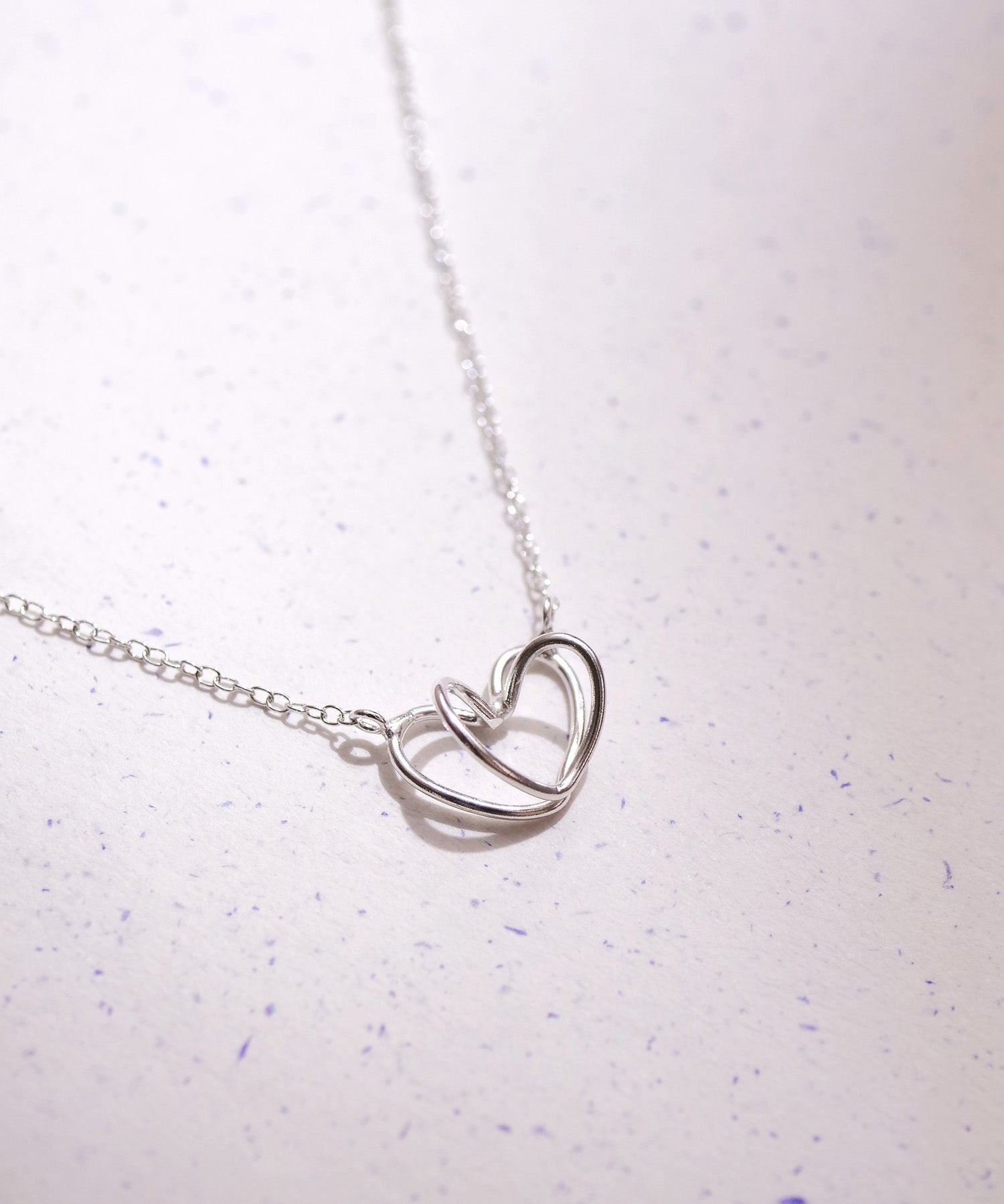 【限定商品】SV925ラクガキダブルハートネックレス　シルバー