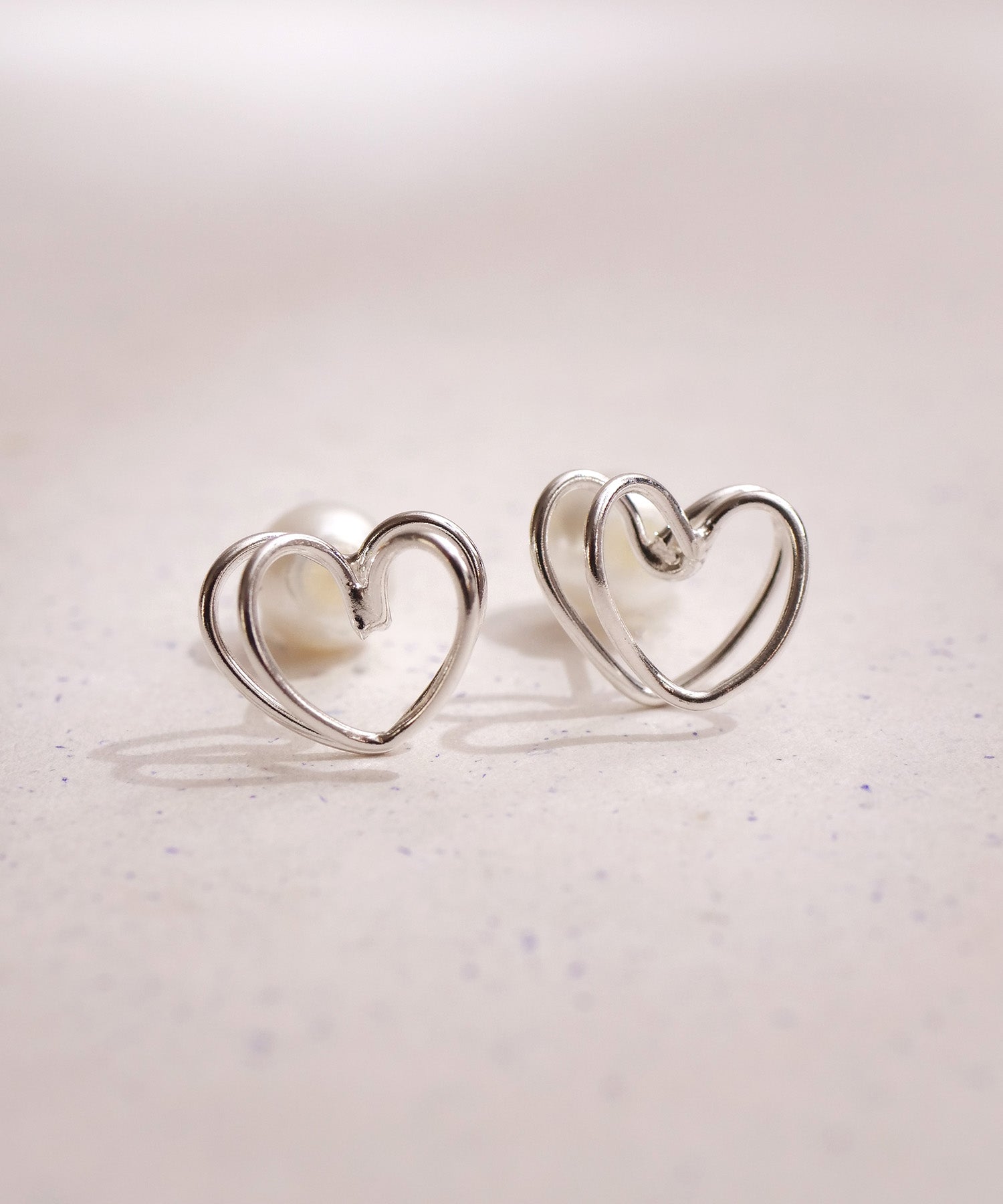 【限定商品】SV925ラクガキダブルハートピアス　シルバー