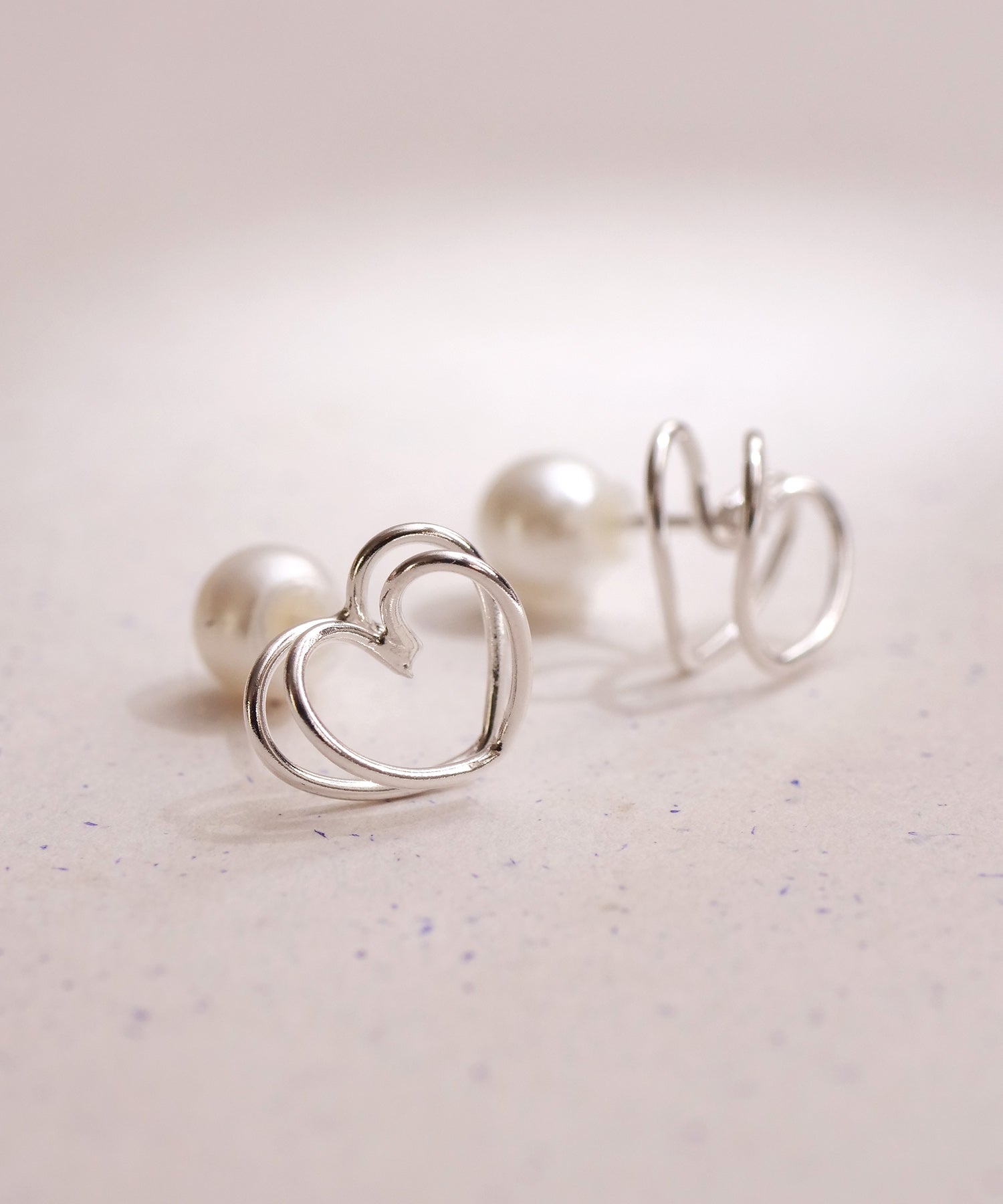 【限定商品】SV925ラクガキダブルハートピアス　シルバー