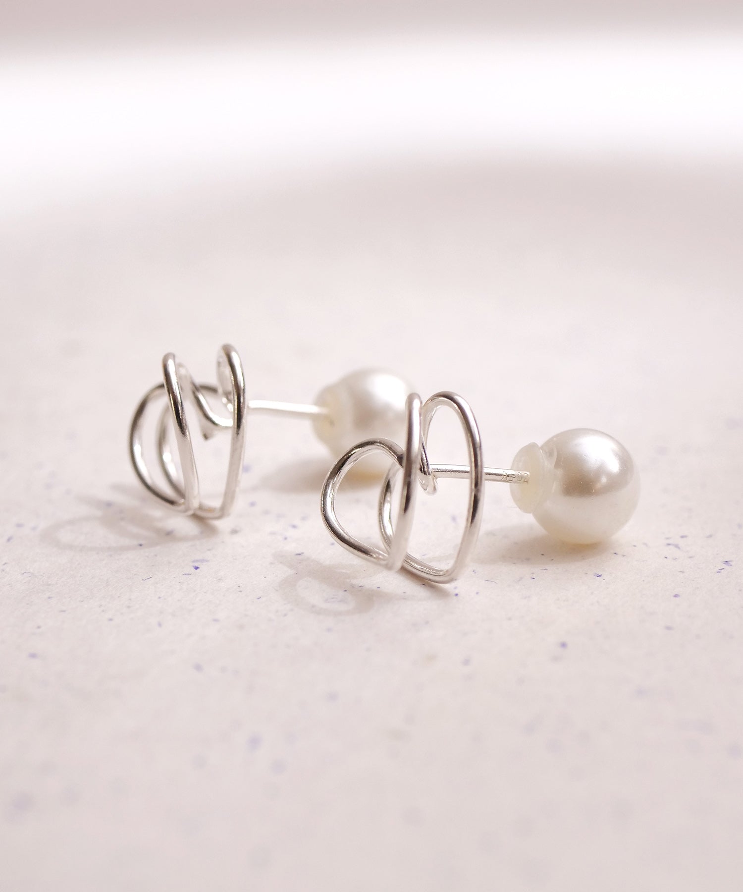 【限定商品】SV925ラクガキダブルハートピアス　シルバー