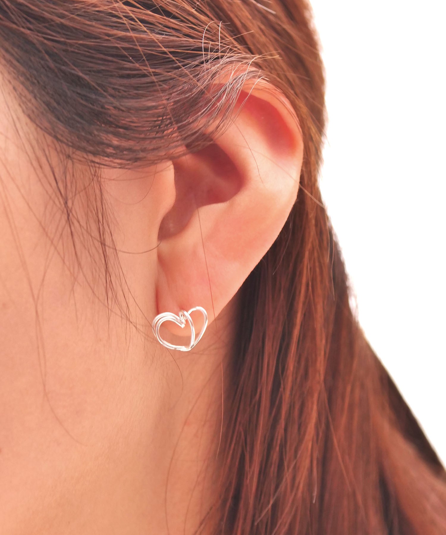 【限定商品】SV925ラクガキダブルハートピアス　シルバー