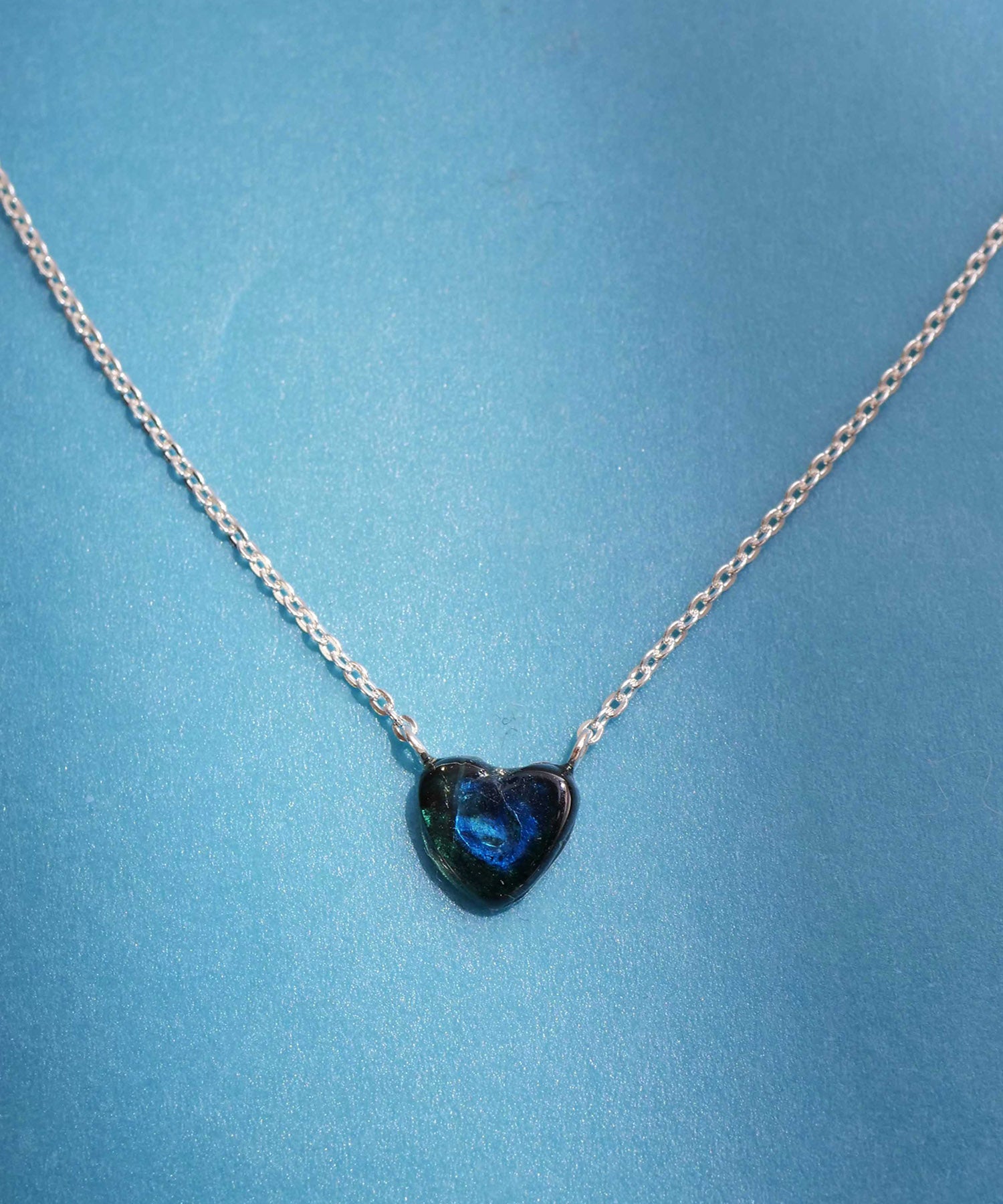 【限定商品】SV925ハート天然石ネックレス ブルートルマリン