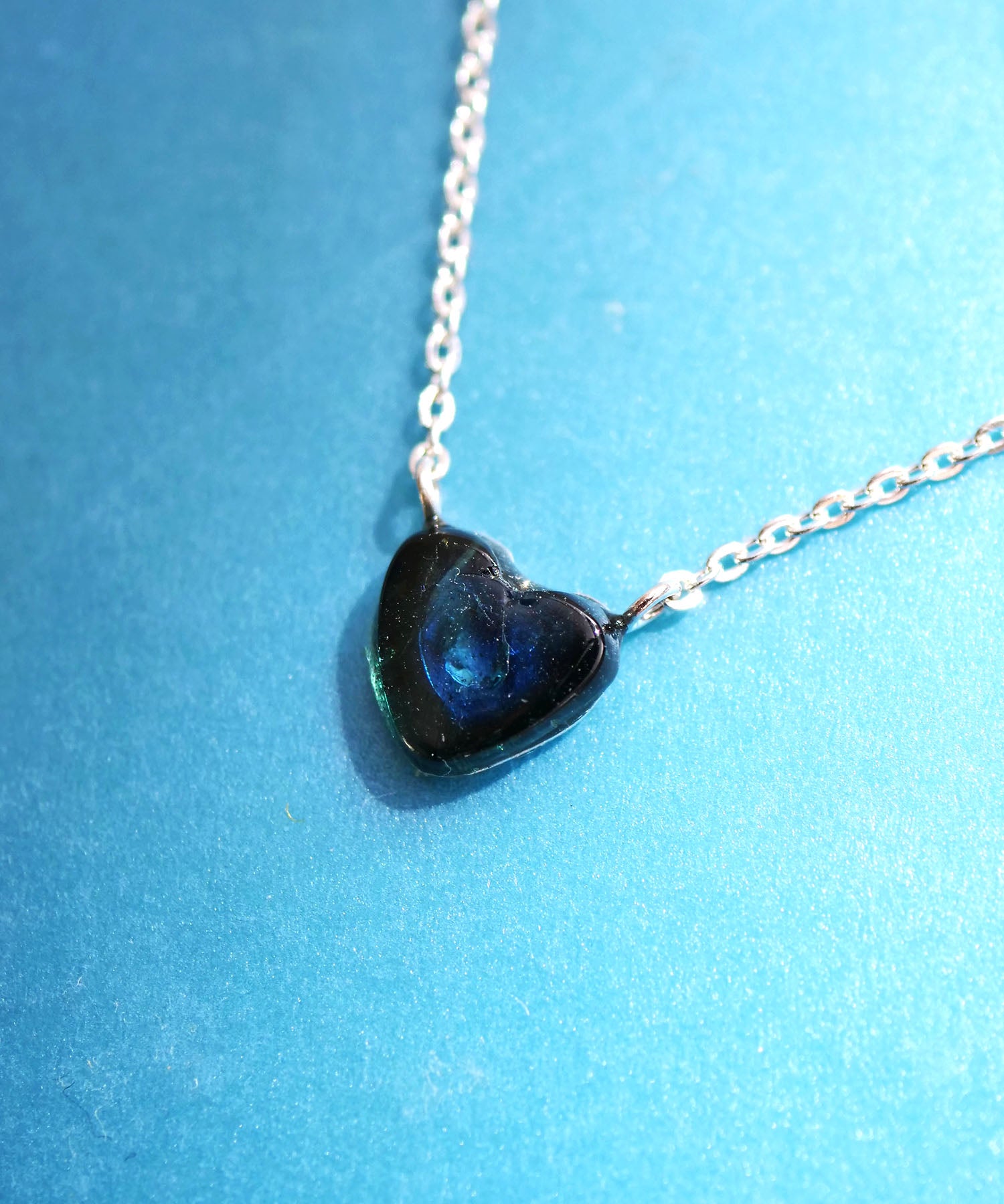 【限定商品】SV925ハート天然石ネックレス ブルートルマリン