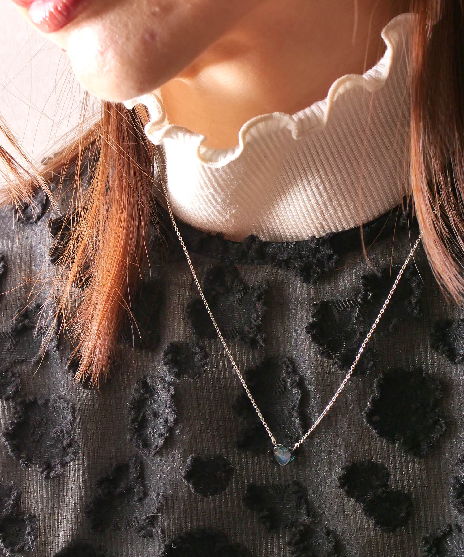 【限定商品】SV925ハート天然石ネックレス ブルートルマリン