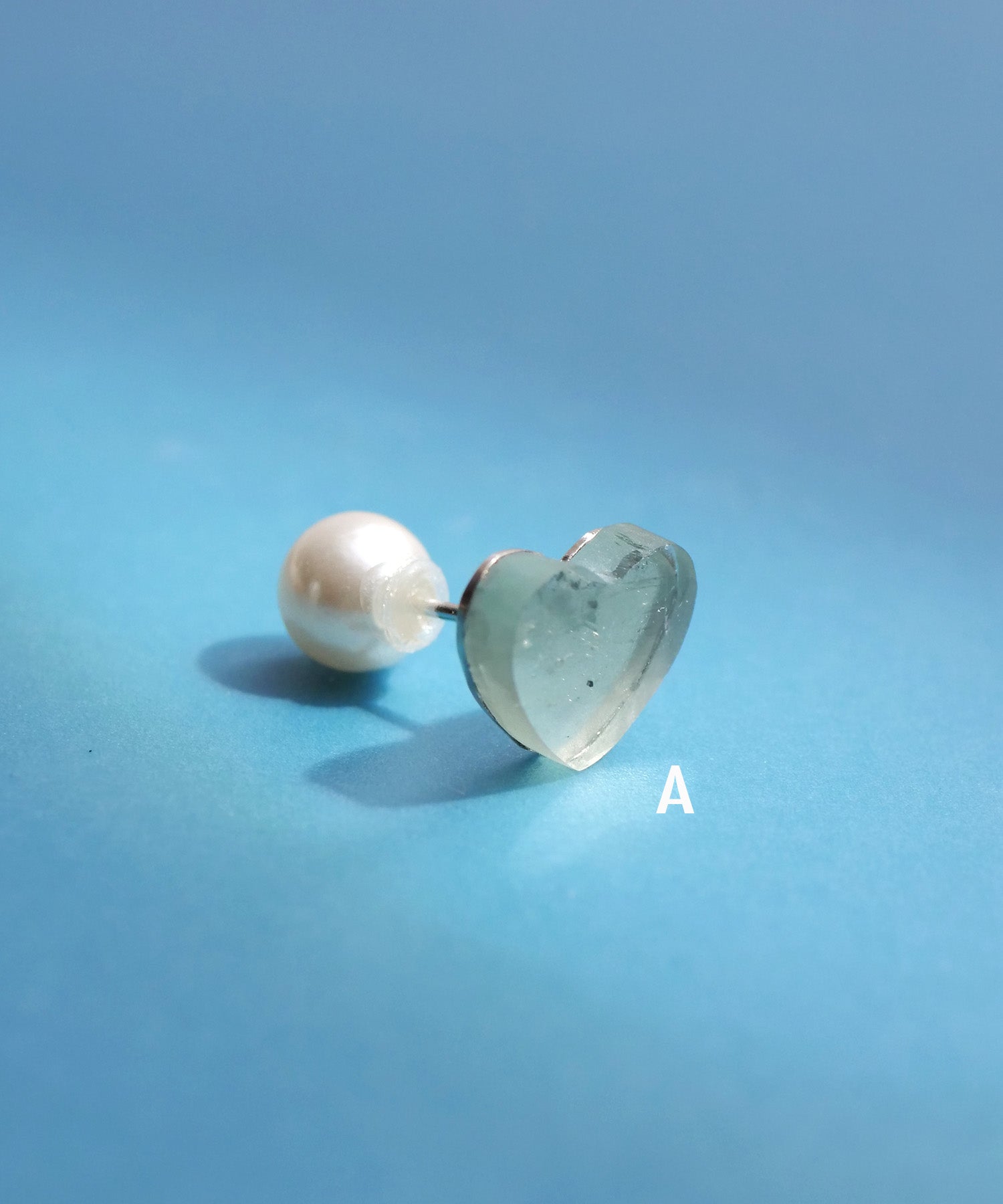 【限定商品】SV925ハート天然石ピアス トルマリン 片耳