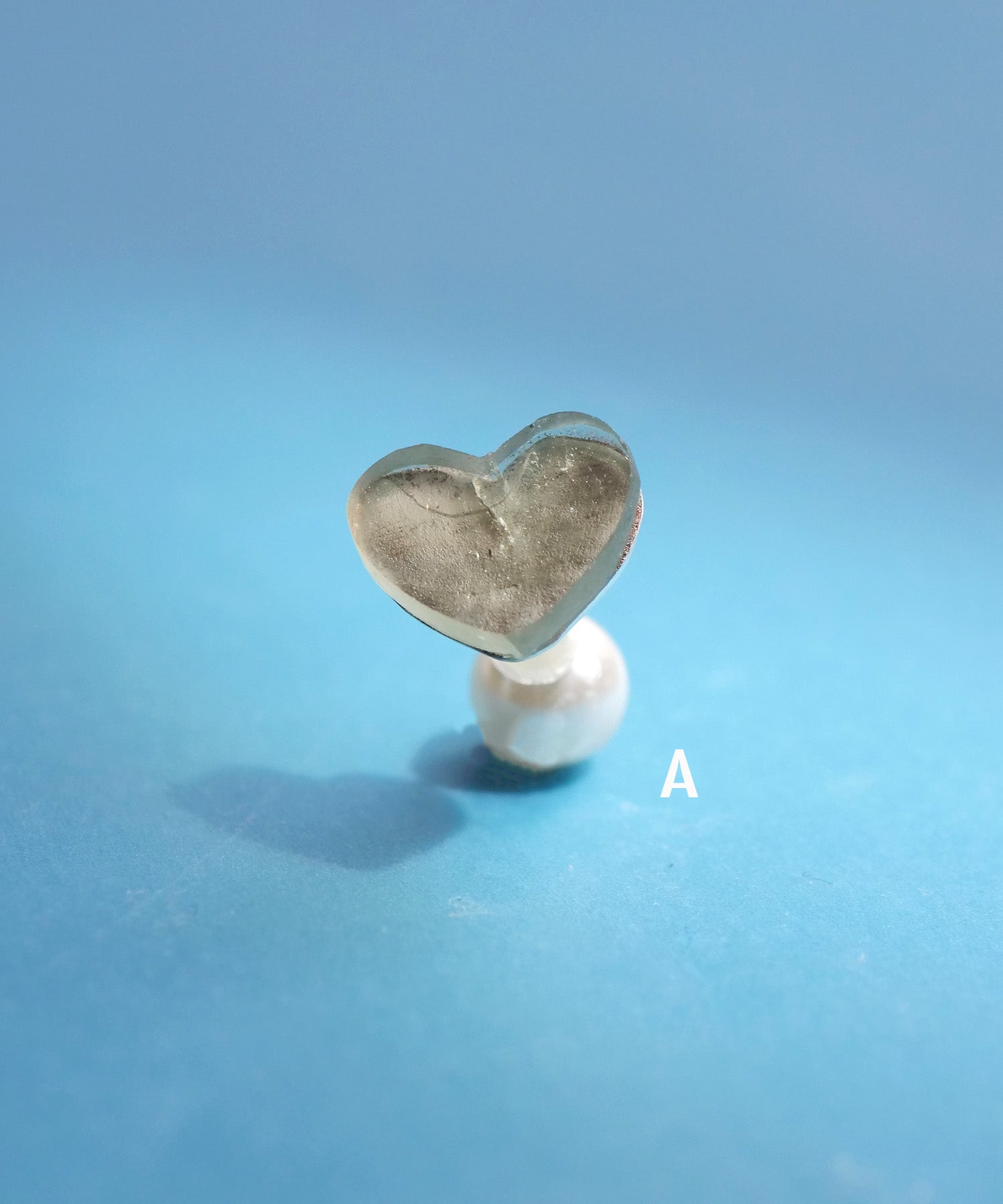 【限定商品】SV925ハート天然石ピアス トルマリン 片耳