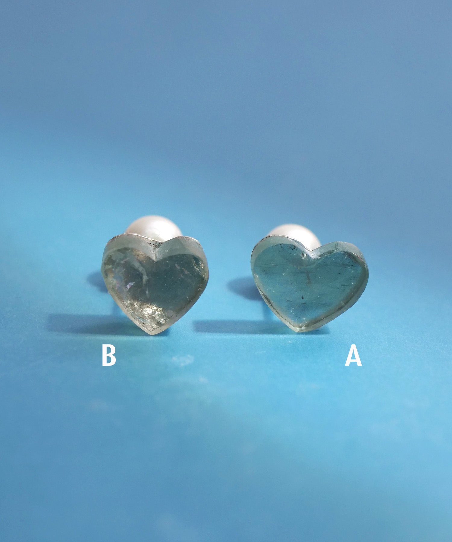 【限定商品】SV925ハート天然石ピアス トルマリン 片耳