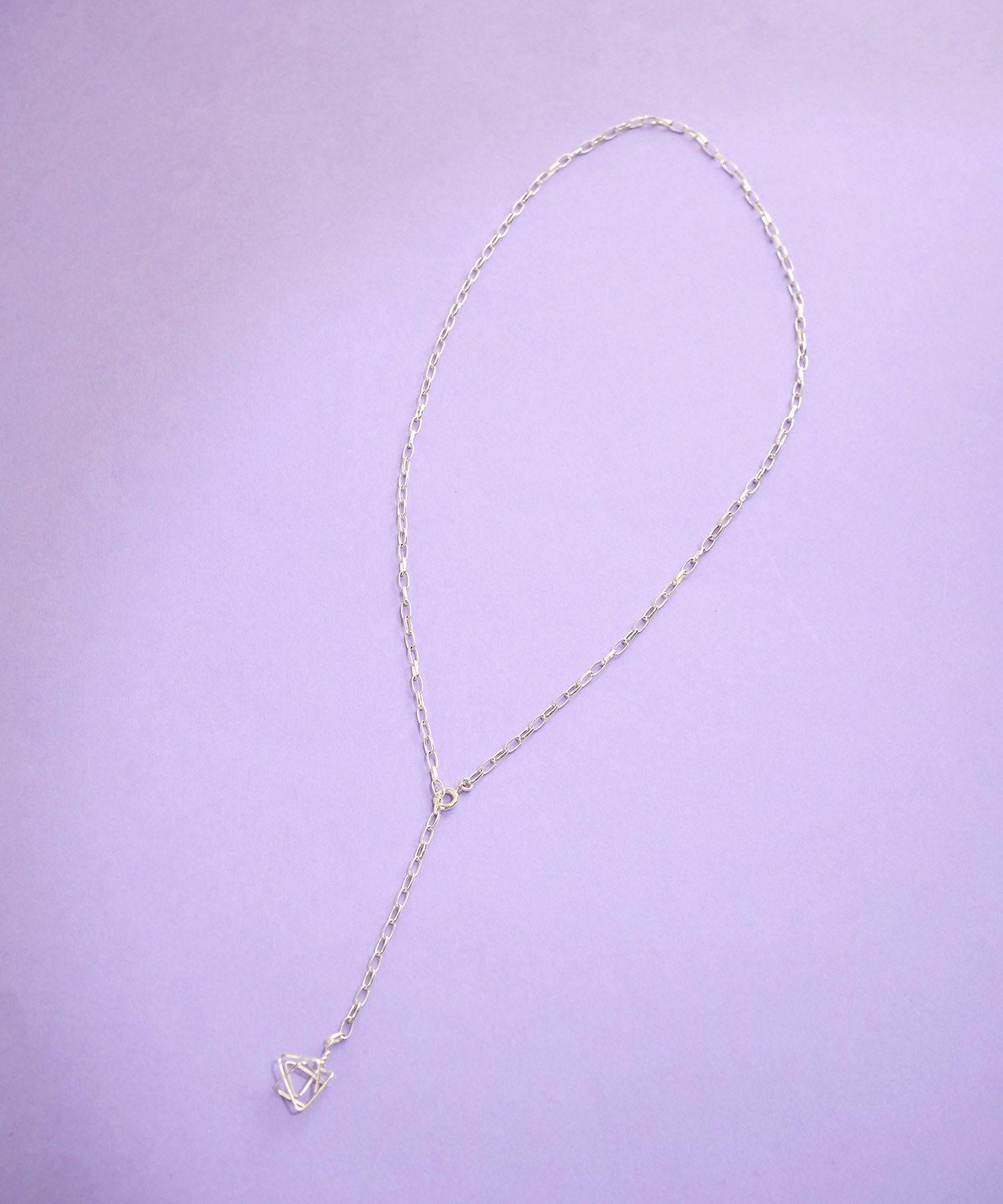SV925 flat simple chain necklace with graffiti motif