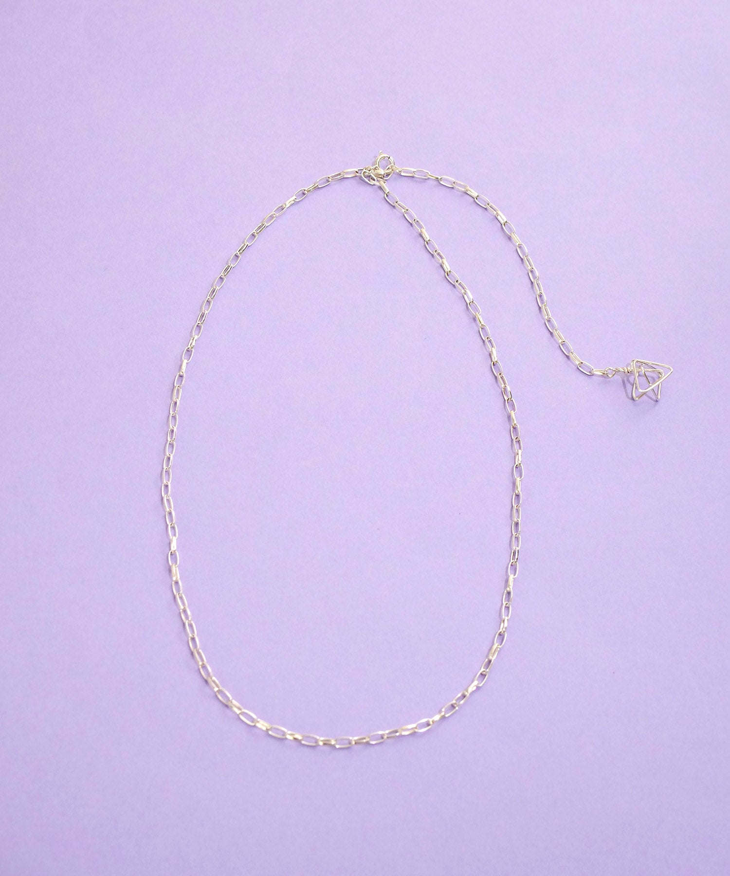 SV925 flat simple chain necklace with graffiti motif