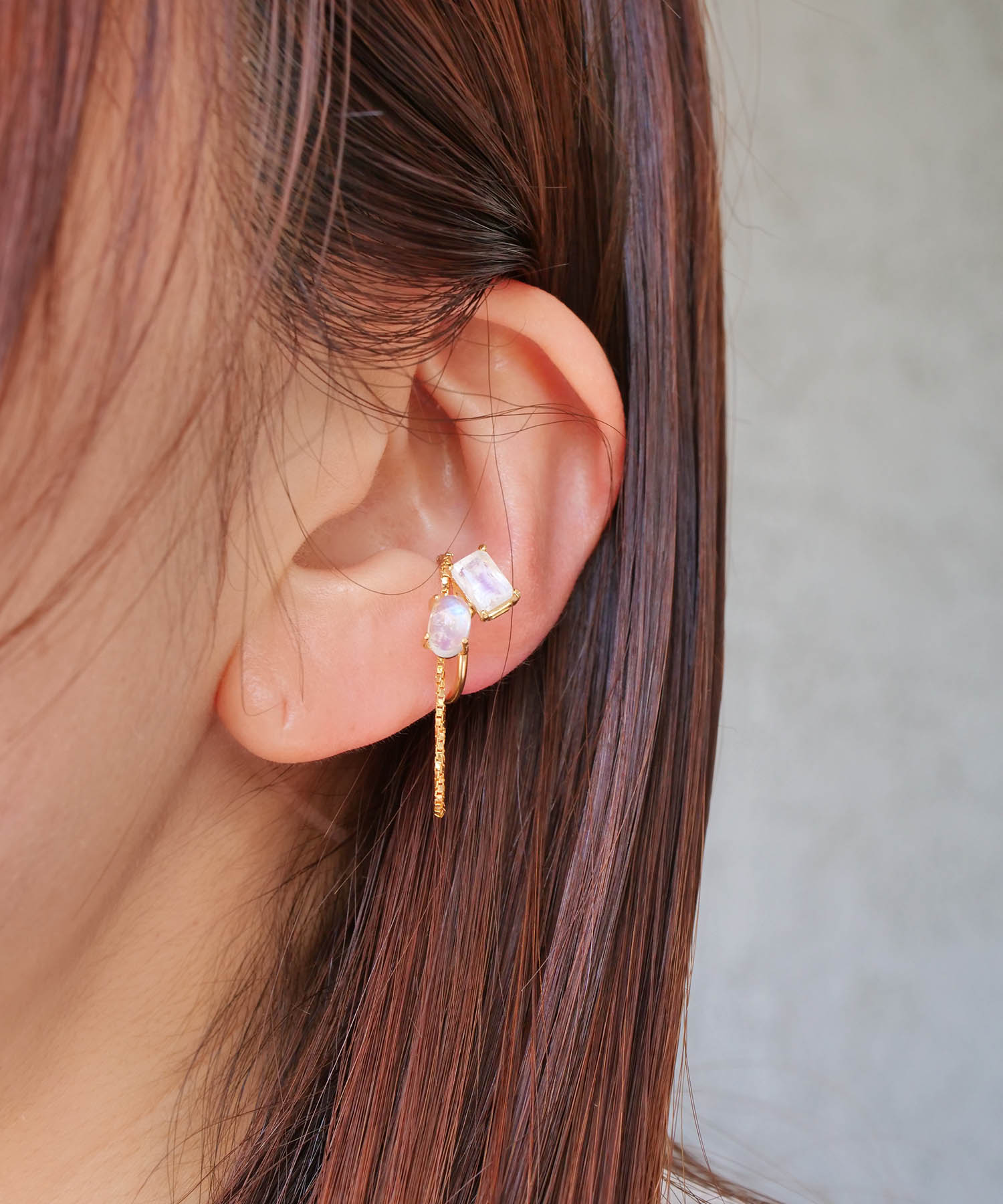 SV925 mini origami ring reversible earrings silver