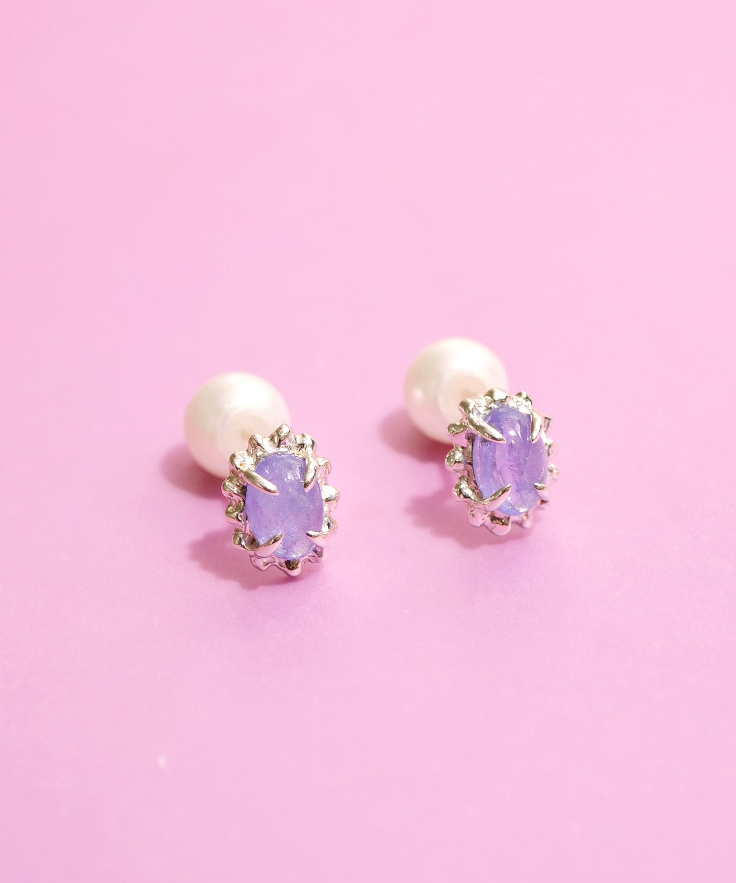 SV925おねんどつぶつぶ天然石ピアス