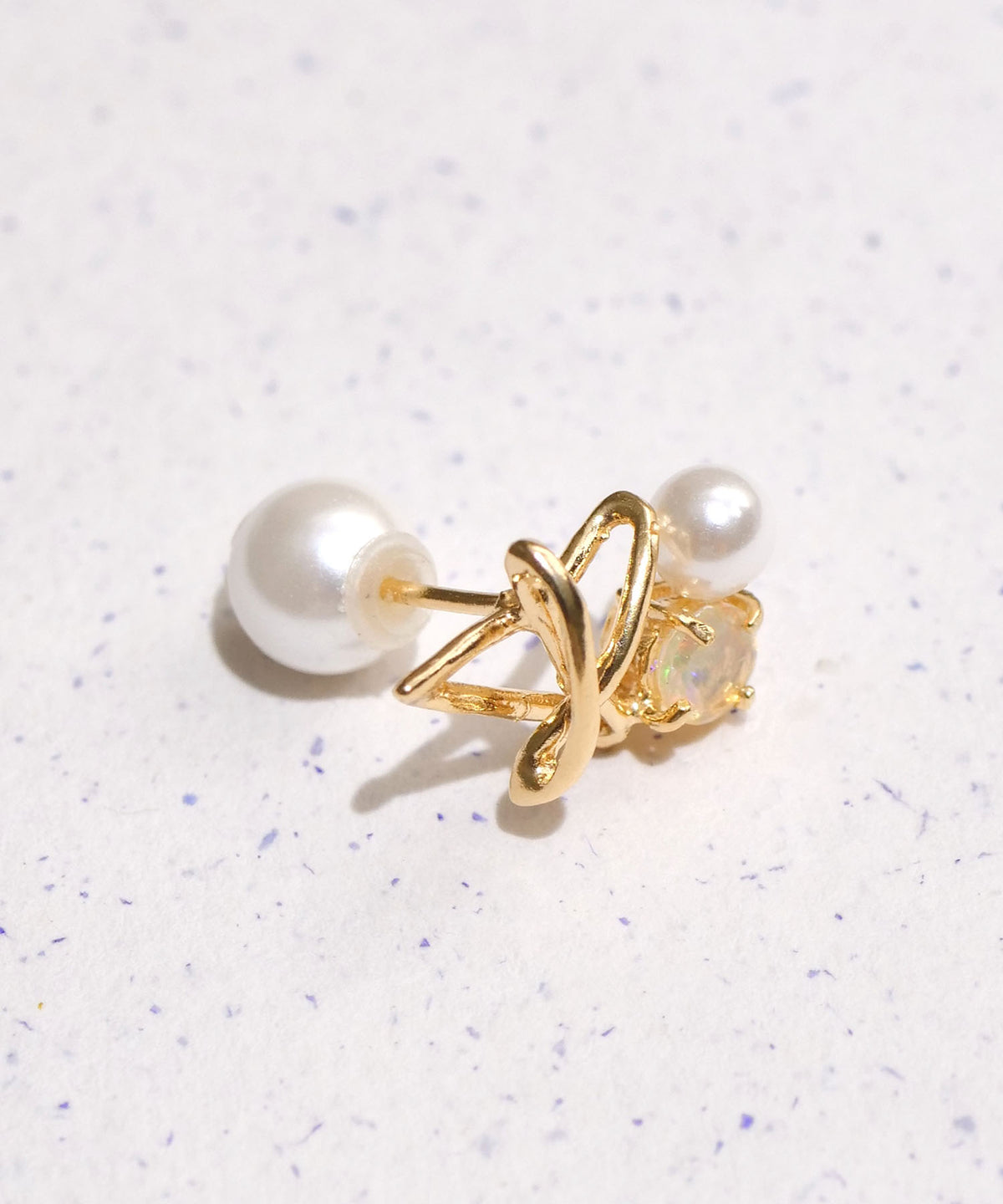 【限定アイテム】SV925ラクガキスタービジューオパールピアス S　