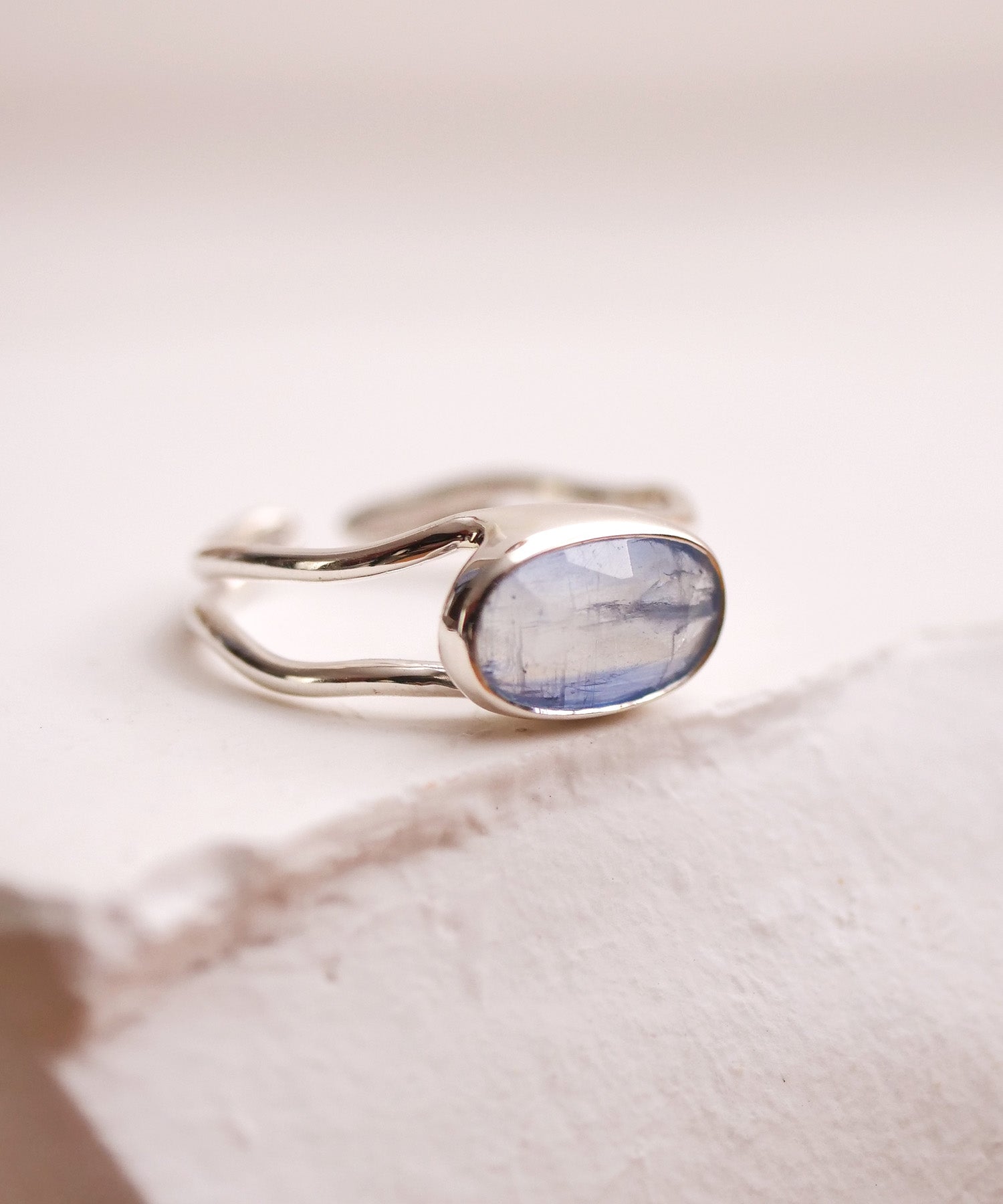 【1点限定】SV925ラクガキフリー天然石リング バイカラーカイヤナイト