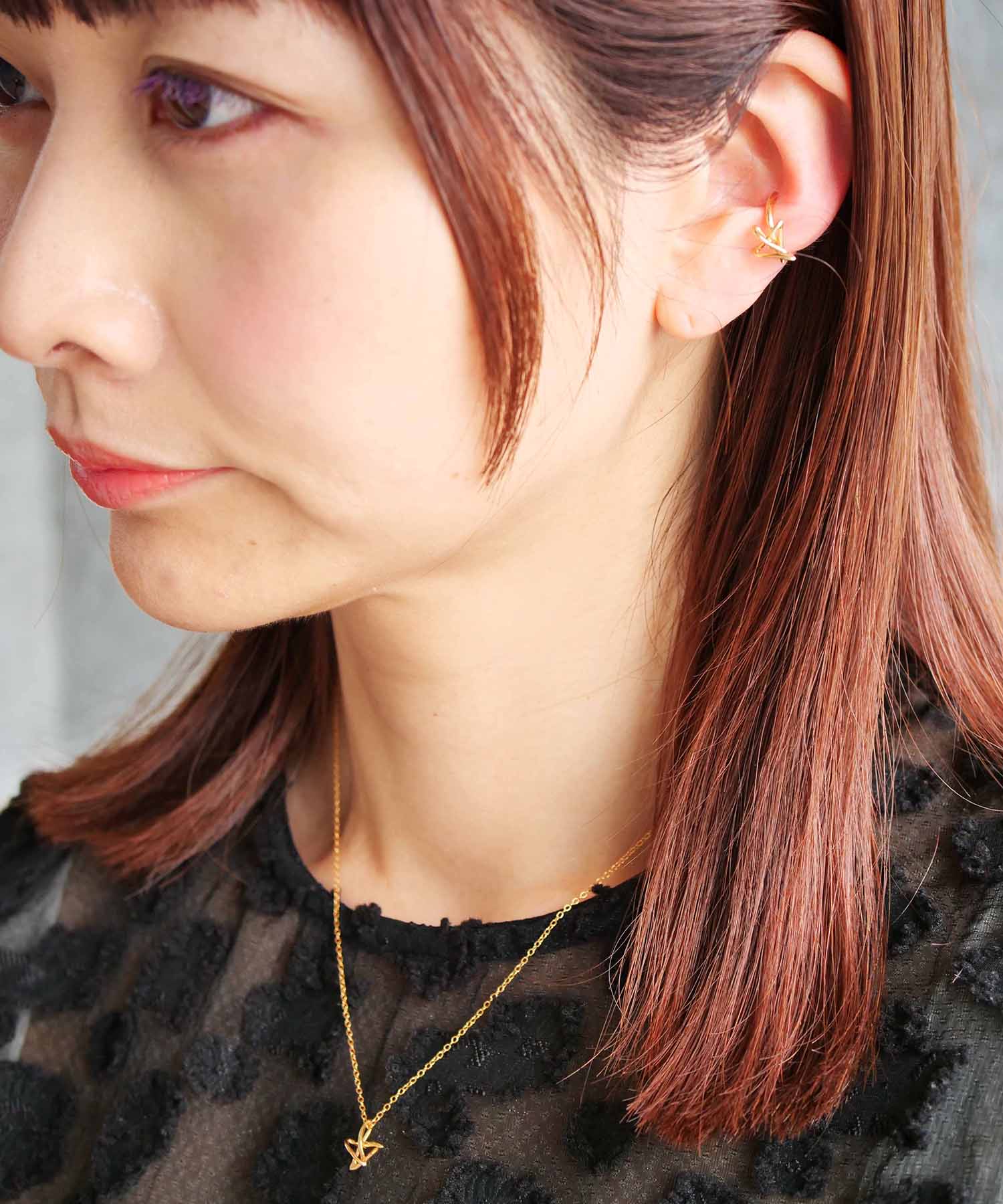 Christmas limited edition Graffiti star necklace &amp; ear cuff set