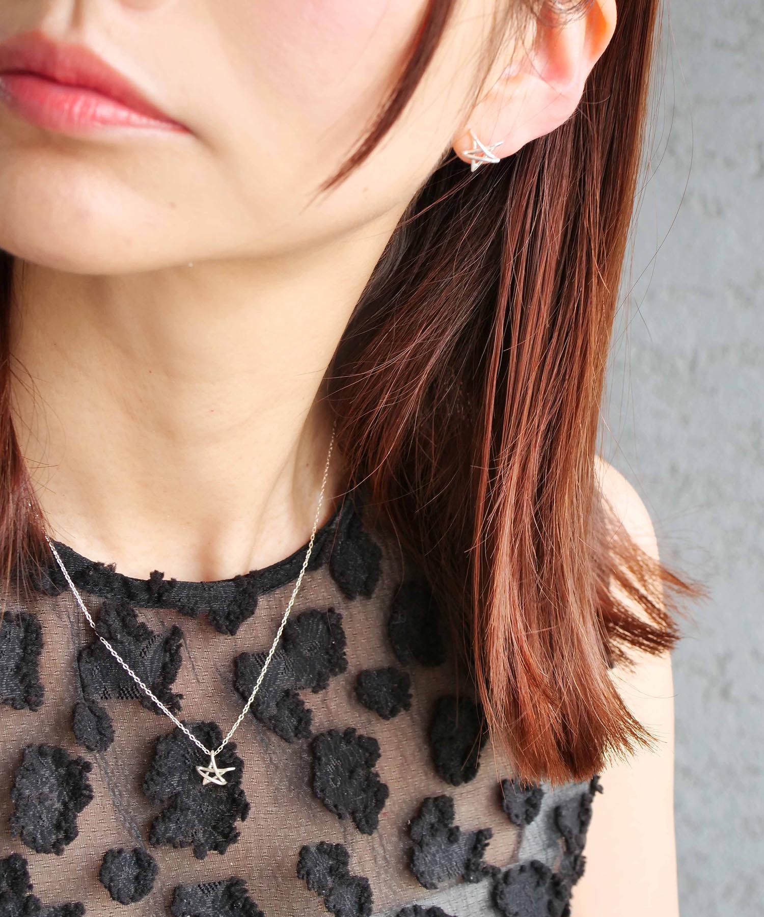Christmas limited edition Graffiti star necklace &amp; ear cuff set