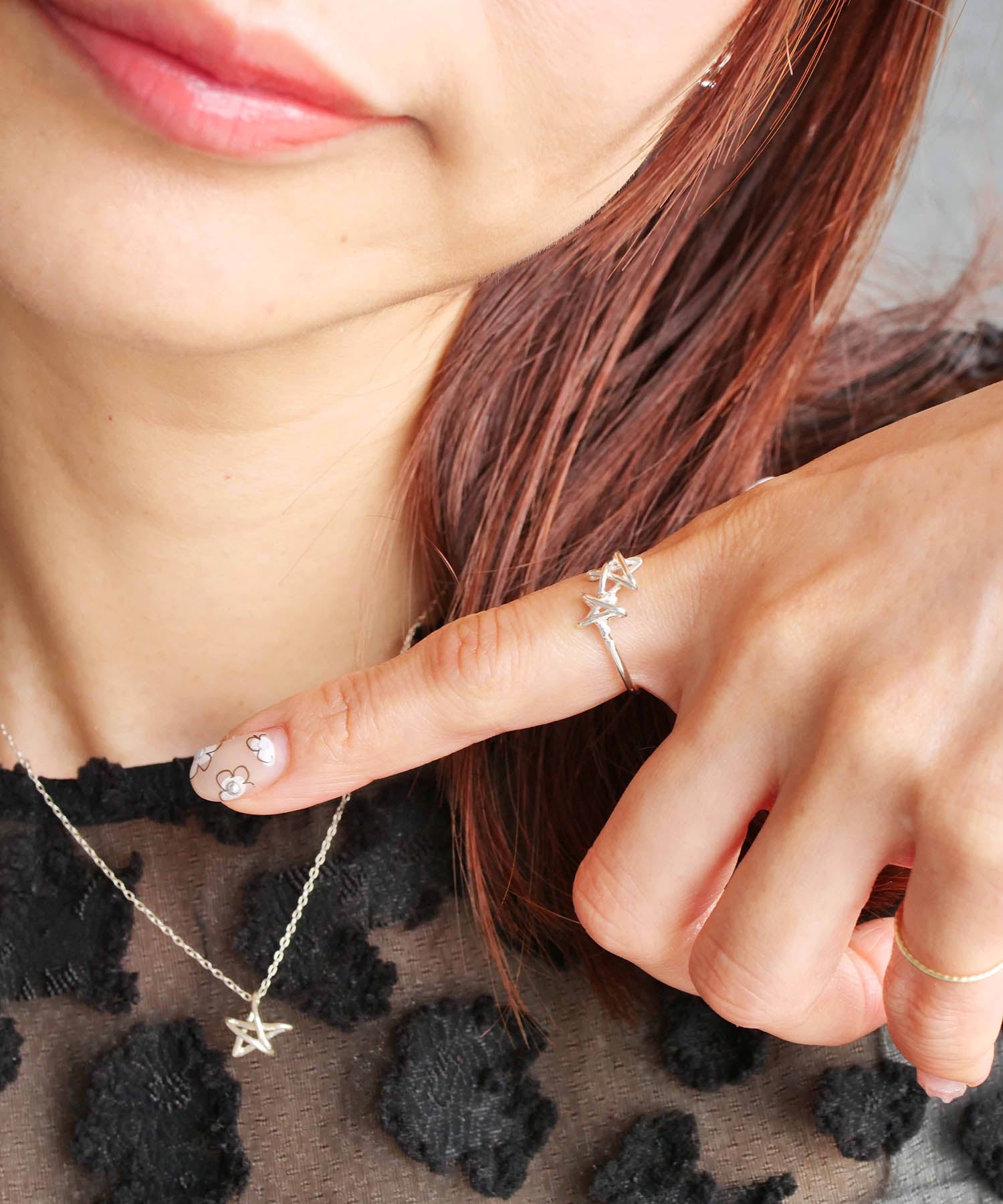 Christmas limited edition Graffiti star necklace &amp; ear cuff set