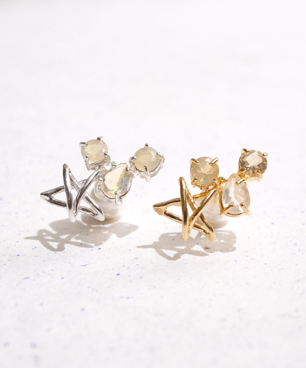 【限定アイテム】SV925ラクガキスタービジューオパールピアス L　