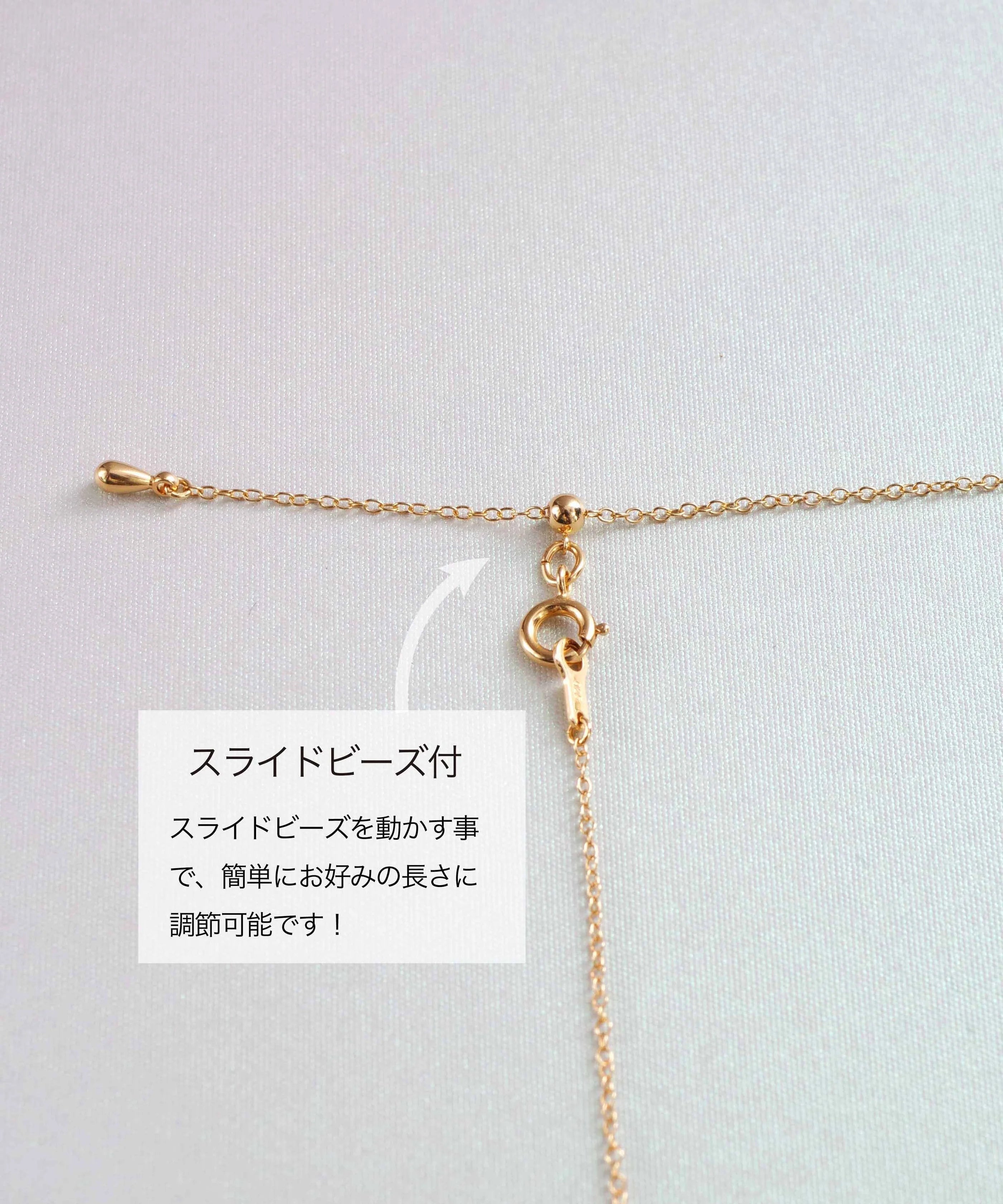 SV925ラクガキ八重咲きフラワーネックレス ゴールド